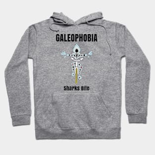 Shark Fear or Galeophobia Funny cyclist Hoodie